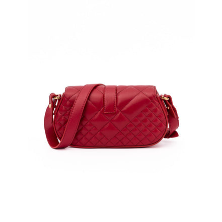 Borsa a tracolla in pelle trapuntata rossa Versace