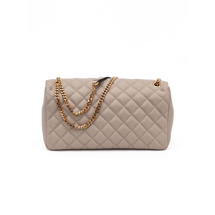 Versace Taupe Quilted Leather Shoulder Strap Bag