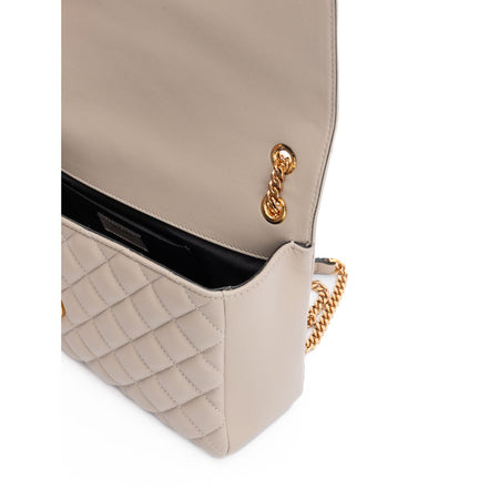 Versace Taupe Quilted Leather Shoulder Strap Bag