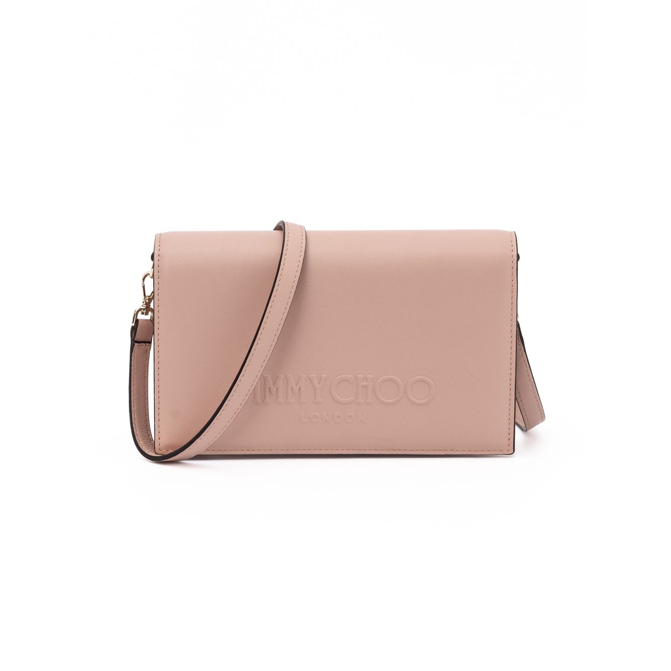 Borsa a tracolla Jimmy Choo Avenue in pelle rosa cipria