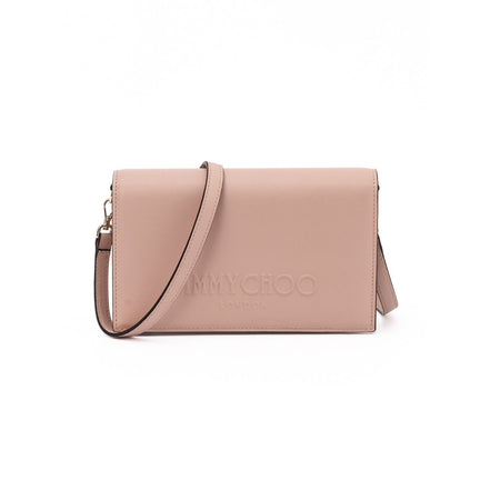 Borsa a tracolla Jimmy Choo Avenue in pelle rosa cipria