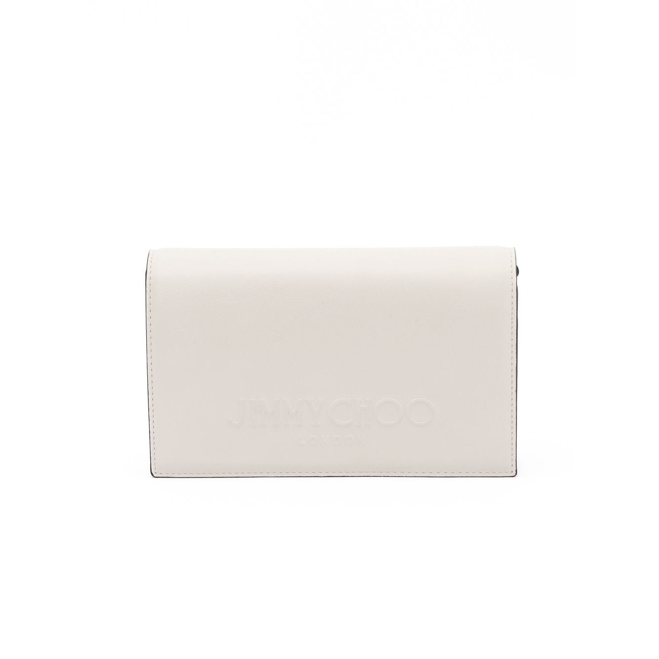 Jimmy Choo White Avenue Leather Shoulder Strap Bag