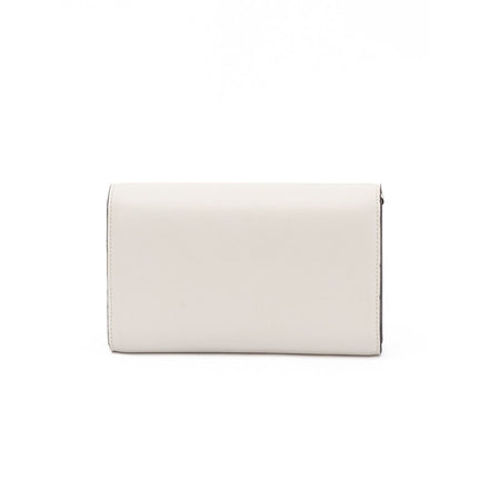 Jimmy Choo White Avenue Leather Shoulder Strap Bag