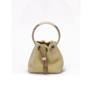 Jimmy Choo Yellow Bon Micro Crystals Bucket