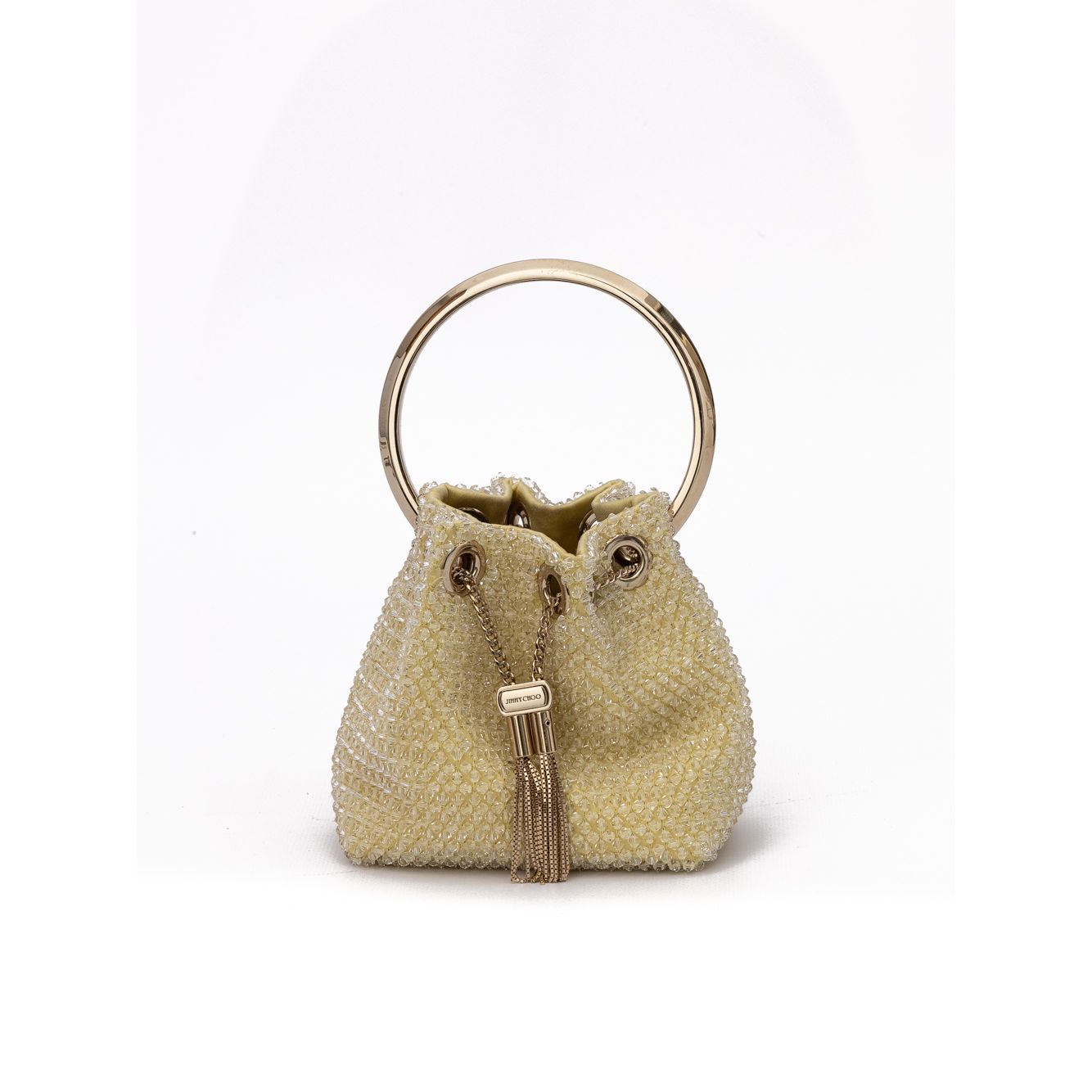 Jimmy Choo Yellow Bon Micro Crystals Bucket