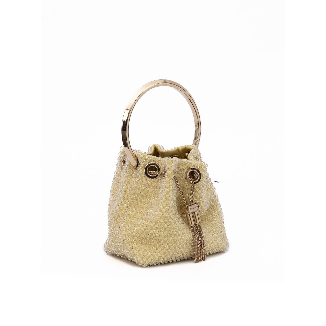 Jimmy Choo Yellow Bon Micro Crystals Bucket