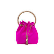 Jimmy Choo Fuchsia Bon Satin Bucket