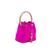 Jimmy Choo Fuchsia Bon Satin Bucket