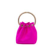 Jimmy Choo Fuchsia Bon Satin Bucket