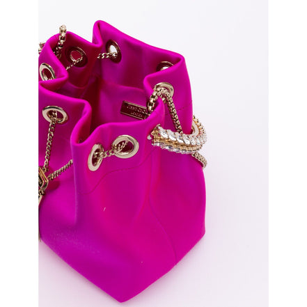 Jimmy Choo Fuchsia Bon Satin Bucket