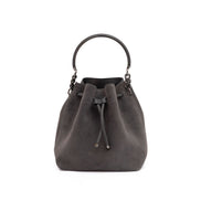 Jimmy Choo Secchiello Bon Bon in camoscio grigio scuro