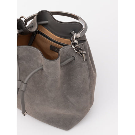 Jimmy Choo Secchiello Bon Bon in camoscio grigio scuro