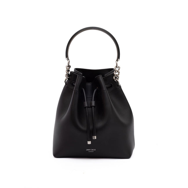 Jimmy Choo Borsa a secchiello Bon Bon in pelle nera