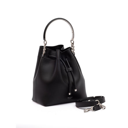 Jimmy Choo Borsa a secchiello Bon Bon in pelle nera