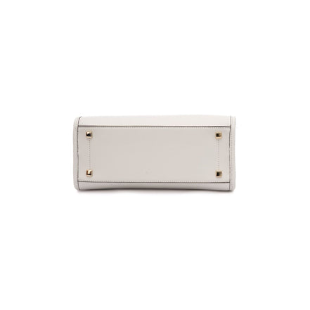 Borsa a mano in pelle Jimmy Choo White Avenue S Tote