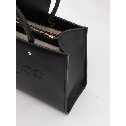 Jimmy Choo Black Avenue S Tote Leather Handbag