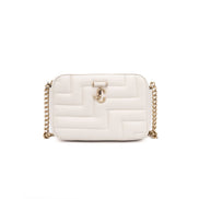 Sac bandoulière Jimmy Choo Avenue Camera en cuir blanc