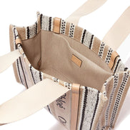Borsa tote Chloé in lino beige