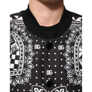 Bomber pour homme Dolce & Gabbana motif bandana noir et blanc