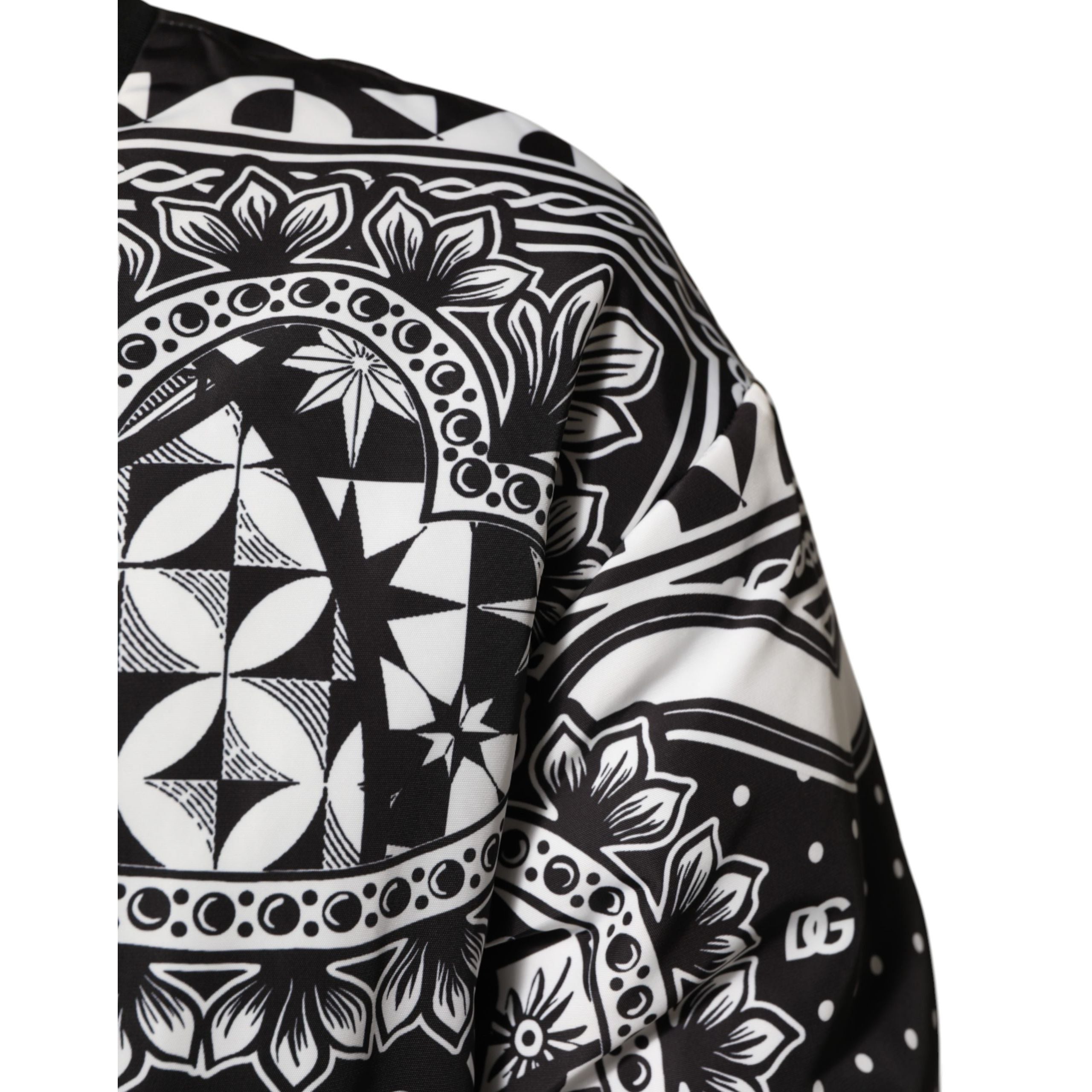 Bomber pour homme Dolce & Gabbana motif bandana noir et blanc