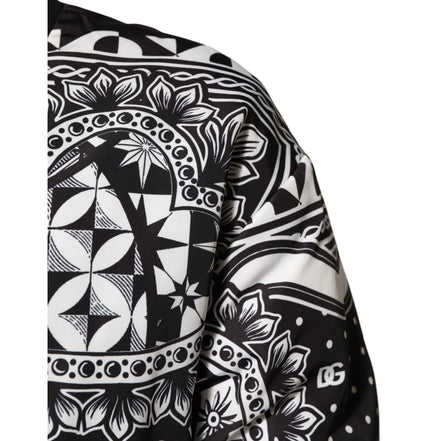 Bomber pour homme Dolce & Gabbana motif bandana noir et blanc