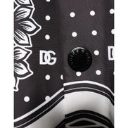 Bomber pour homme Dolce & Gabbana motif bandana noir et blanc
