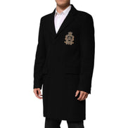 Blazer monopetto Dolce & Gabbana nero con applicazioni araldiche