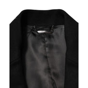 Blazer monopetto Dolce & Gabbana nero con applicazioni araldiche
