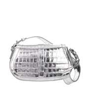 Versace Gray Leather Shoulder Bag