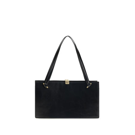 Sac bandoulière Versace en cuir de veau noir Bos Taurus