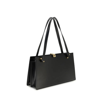 Sac bandoulière Versace en cuir de veau noir Bos Taurus