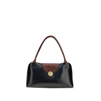 Sac bandoulière Versace en cuir de veau noir Bos Taurus
