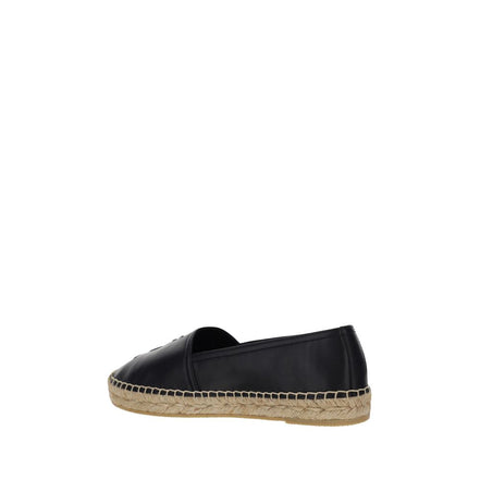 Saint Laurent Black Leather Espadrilles