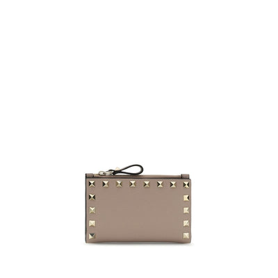 Valentino Garavani Multicolor Calf Leather Wallet - Rockstud Card Holder