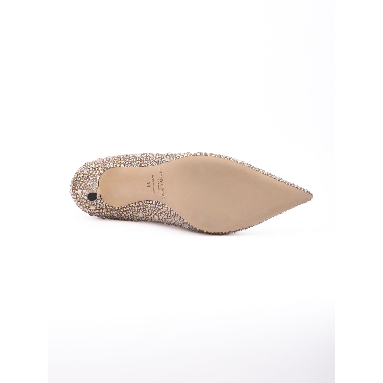 Jimmy Choo Light Bronze Crystal Love 85 Pumps