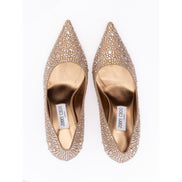 Jimmy Choo Light Bronze Crystal Love 85 Pumps