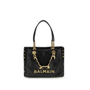 Balmain Black Calf Leather Shoulder Bag - Small 1945 Soft