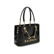 Balmain Black Calf Leather Shoulder Bag - Small 1945 Soft