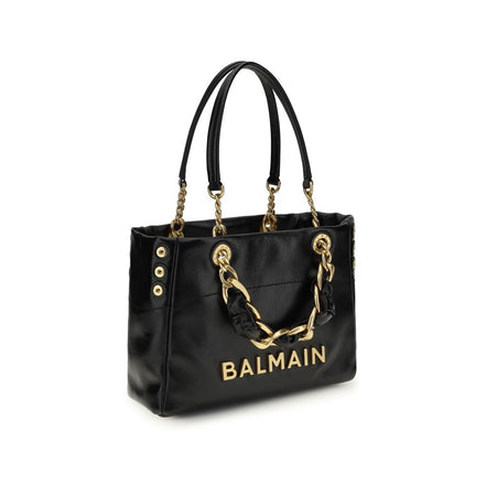 Balmain Black Calf Leather Shoulder Bag - Small 1945 Soft