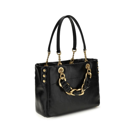 Balmain Black Calf Leather Shoulder Bag - Small 1945 Soft