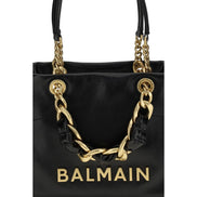 Balmain Black Calf Leather Shoulder Bag - Small 1945 Soft
