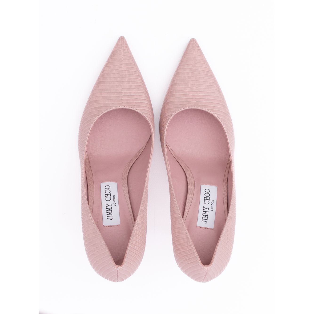 Décolleté Jimmy Choo Love 85 in pelle stampata lucertola rosa