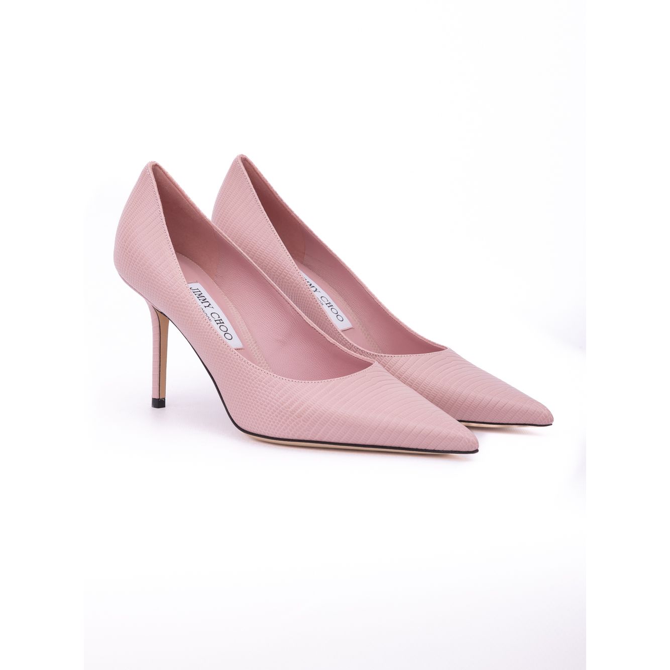 Décolleté Jimmy Choo Love 85 in pelle stampata lucertola rosa