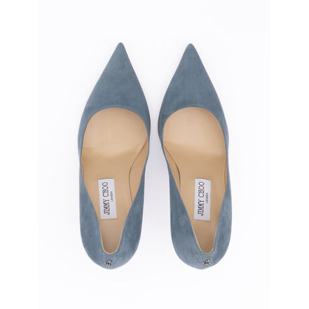 Jimmy Choo Dusk Blue Suede Agnes Pumps