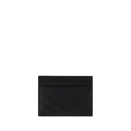 Saint Laurent Black Calf Leather Wallet - Matelassé Cardholder