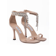 Jimmy Choo Powder Pink Satin Verity 100 Sandals