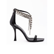 Jimmy Choo Black Leather Verity 100 Sandals
