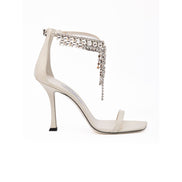 Jimmy Choo White Patent Leather Verity 100 Sandals