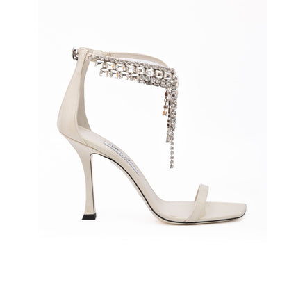 Jimmy Choo White Patent Leather Verity 100 Sandals