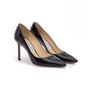 Jimmy Choo Black Patent Leather Romy 85 Pumps